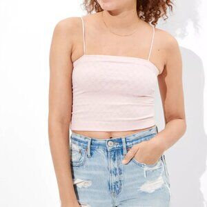 AE Textured Bungee Strap Cami in Light Pink